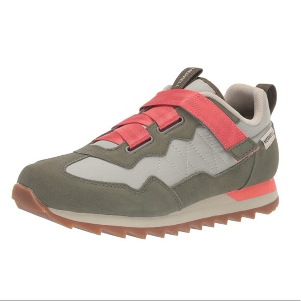 Merrell Alpine Cross Velcro Hiking Shoes, Green and Pink